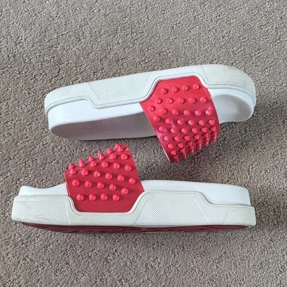 Christian Louboutin Pink Donna StuddedPool Fun Platform Sandals Sz. 38​​​​